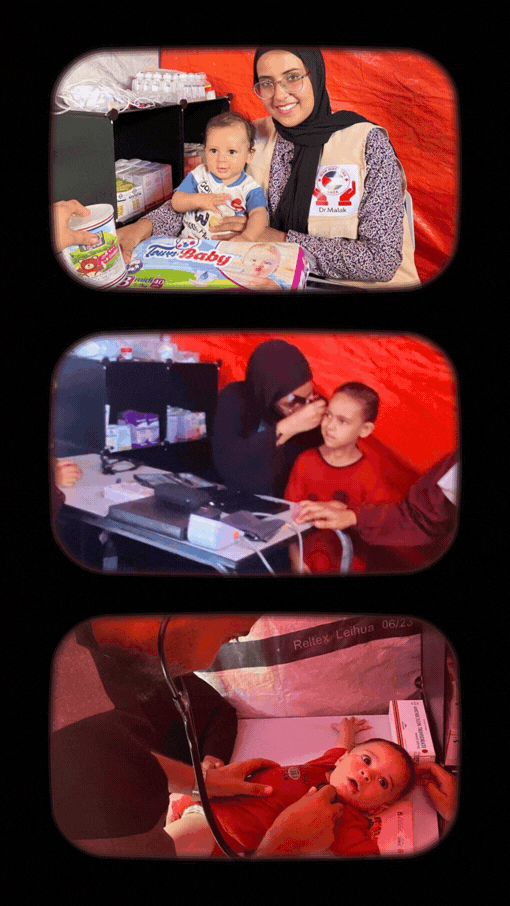 HopeMed Gaza pediatric care scenes